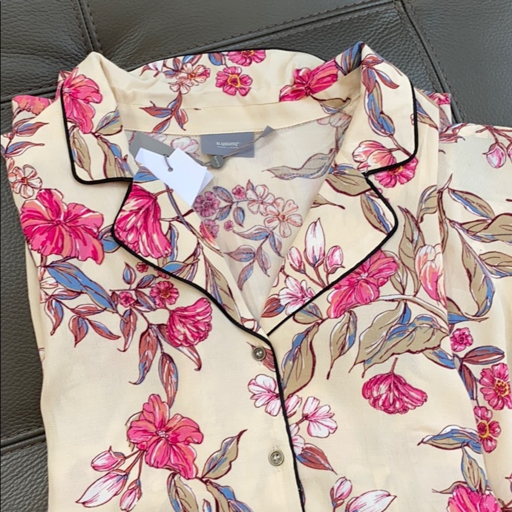 B.young floral pajama style top